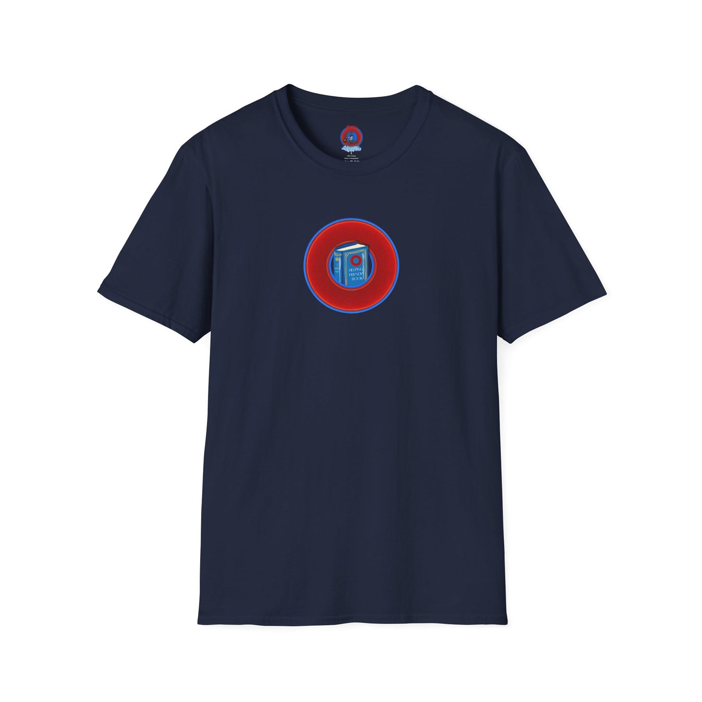 Classic Donut Tee - Unisex Soft-Style - "Helping Phriendly Donut Tee" - vivid red donut - w/flow - variant 3