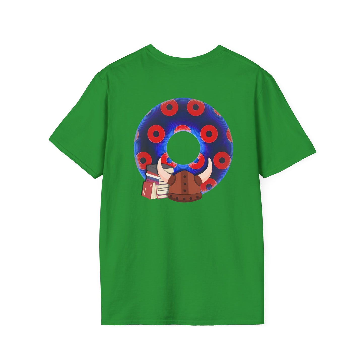 Classic Donut Tee - Unisex Soft-Style - "El Fuego Donut" - paradoxical blue/red donut