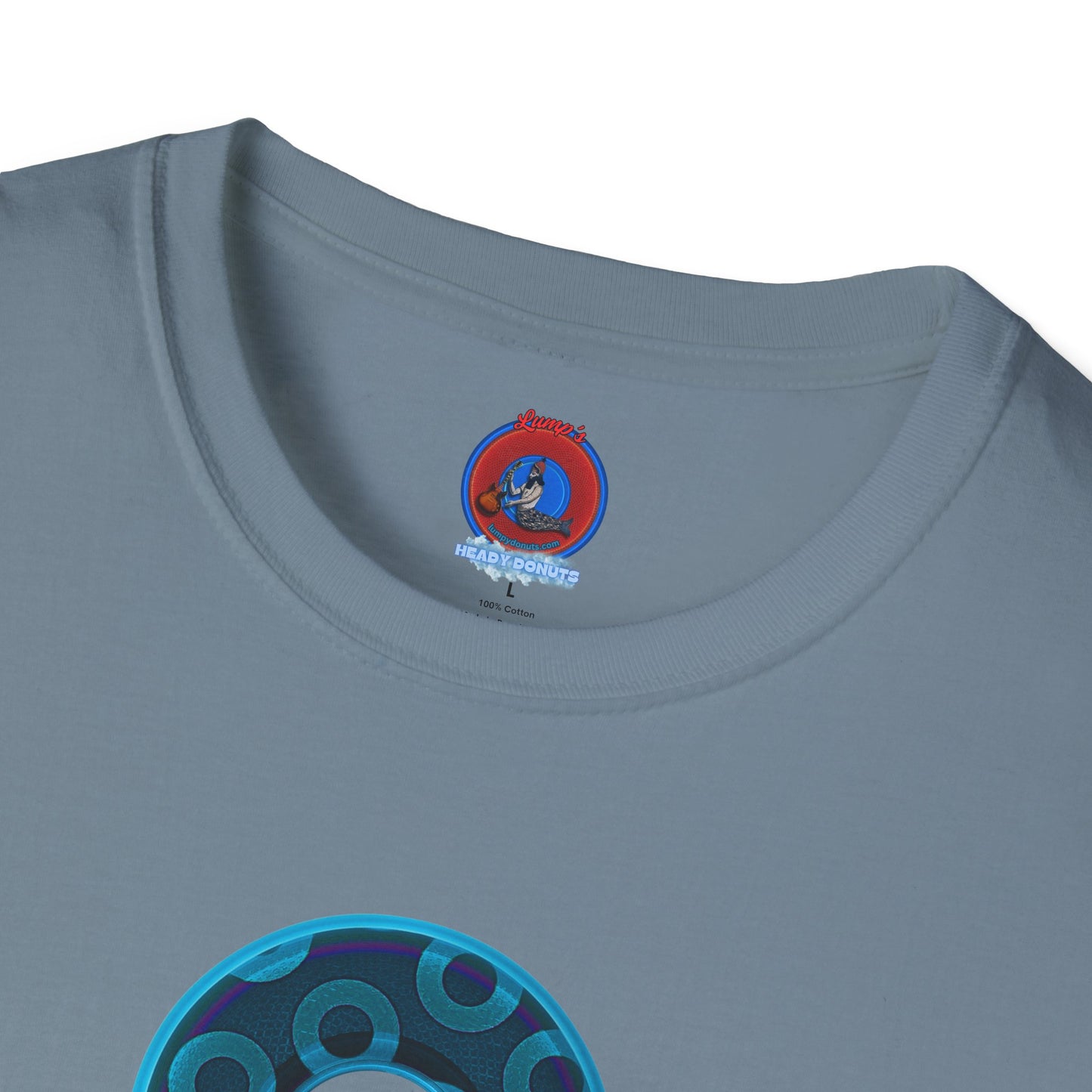 Plain Donuts/Unisex Soft-Style - "Plain Rustic Paradoxical Donuts" - light blue/dark blue donuts