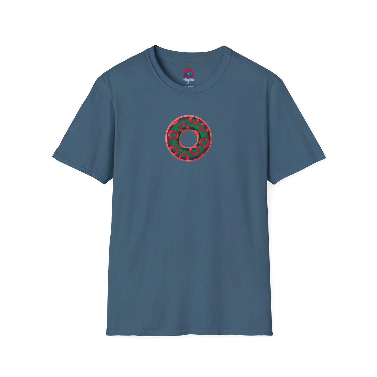 Plain Donuts/Unisex Soft-Style - "Plain Rustic Paradoxical Donuts" - green/red donuts