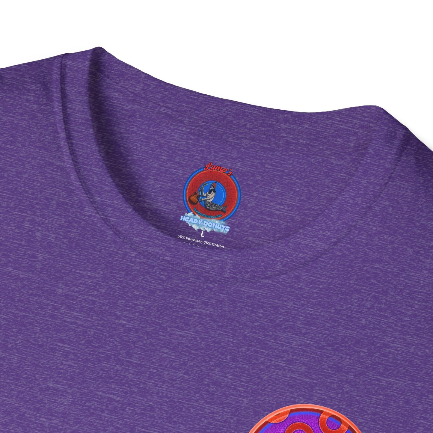 Classic Donut Tee - Unisex Soft-Style - "Wooked Cream - YEMSG Donut " -purple/red rustic paradox donut - variant 6