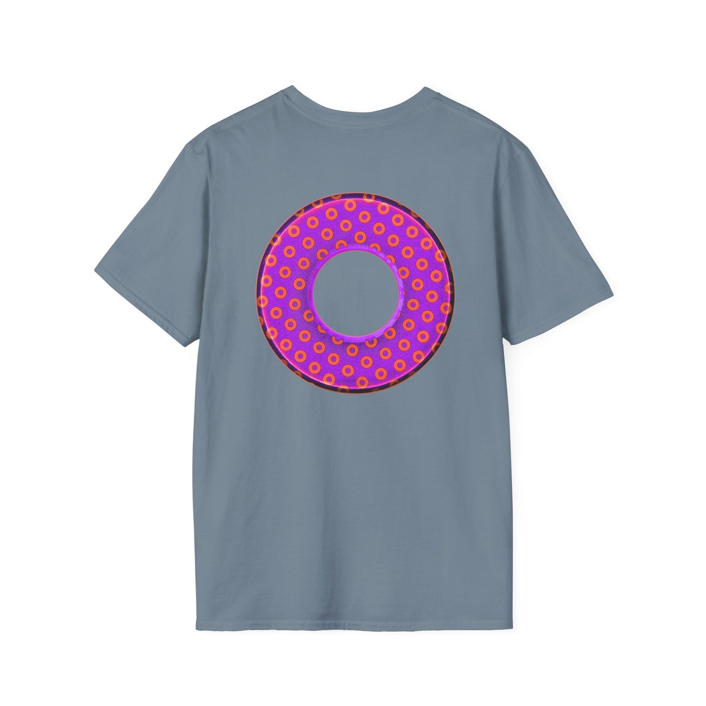 Plain Donuts/Unisex Soft-Style - "Plain Electric Paradoxical Donuts" - bright purple/red donuts