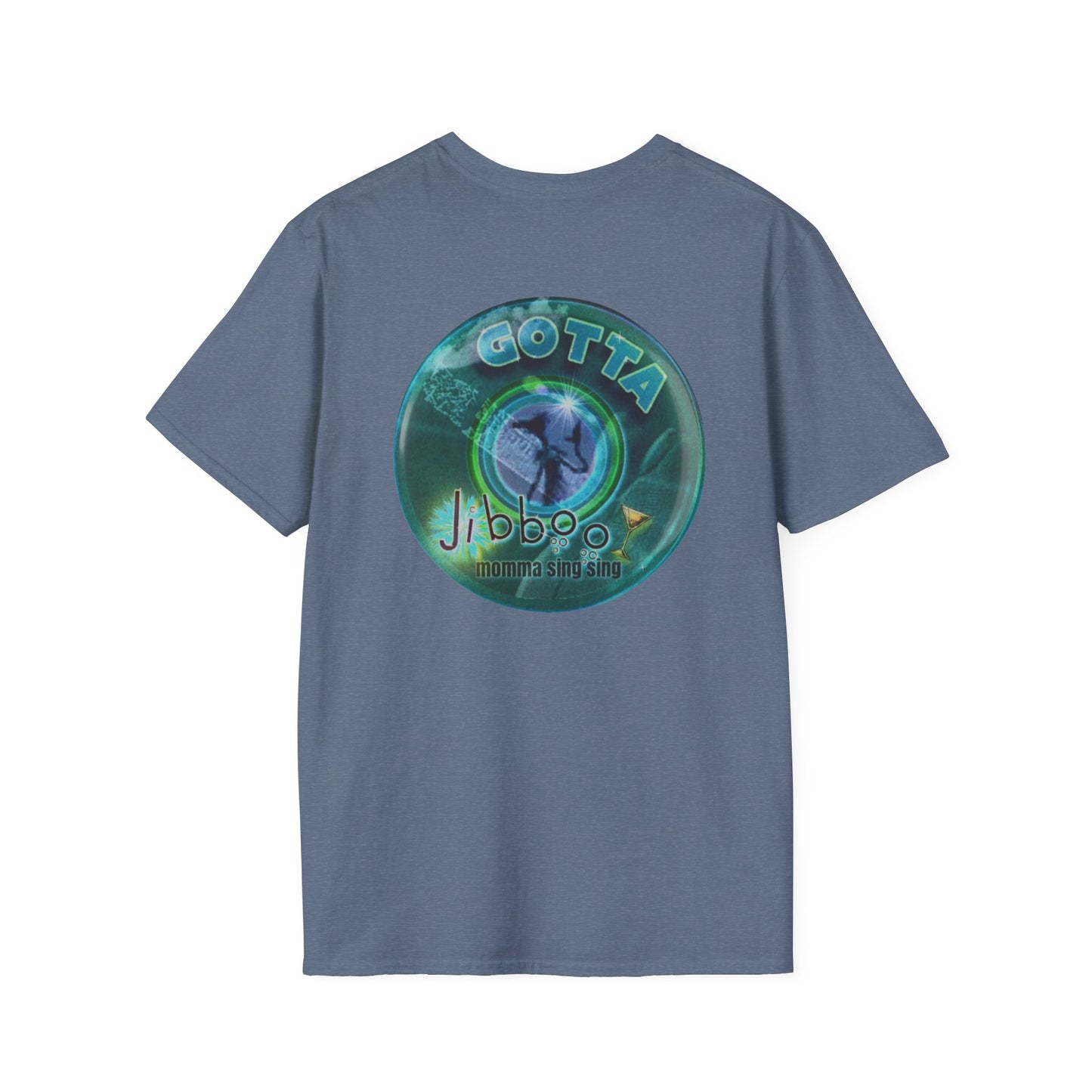 Classic Donut Tee - Unisex Soft-Style - "Momma just got out of Sing Sing" - dark teal donut