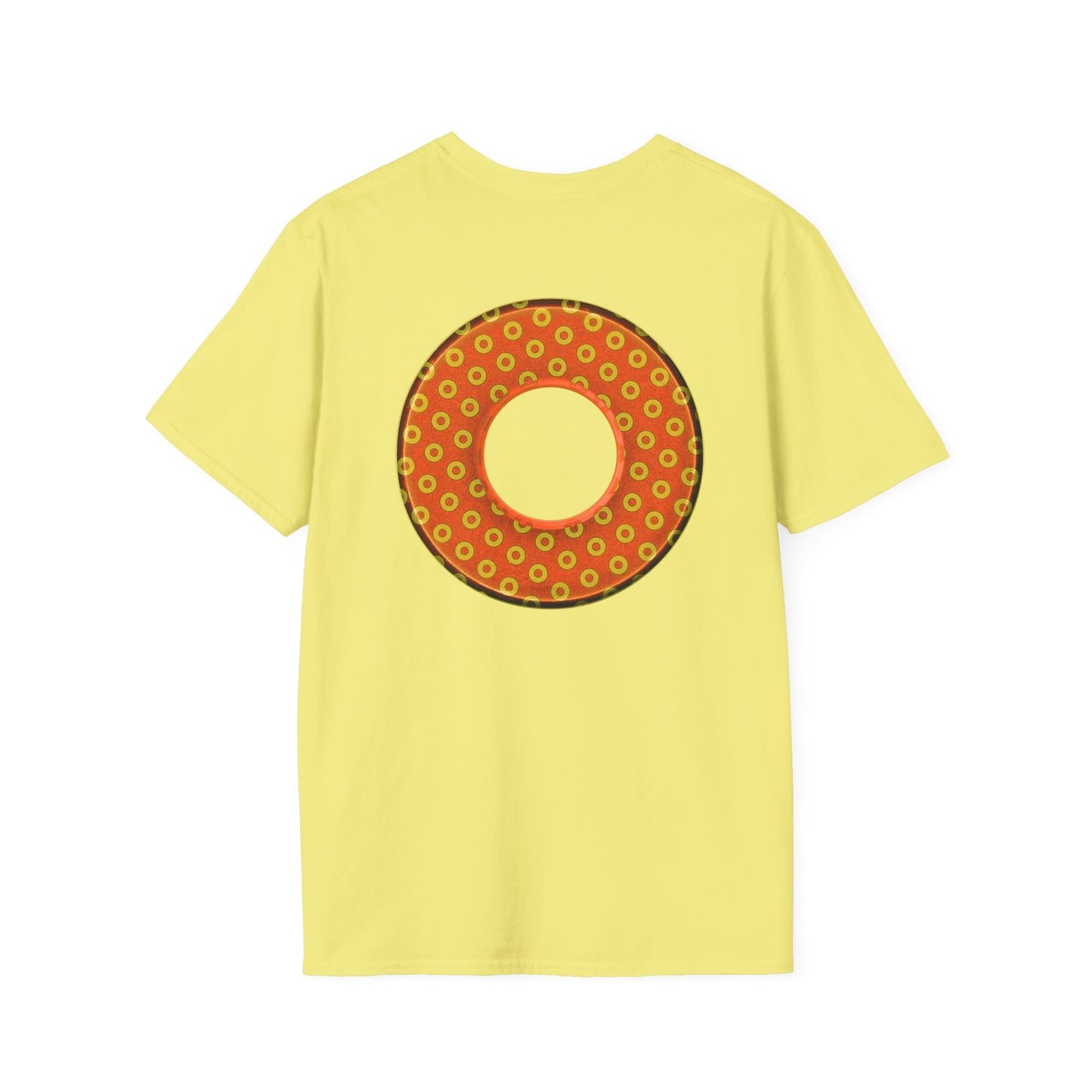 Plain Donuts/Unisex Soft-Style - "Plain Electric Paradoxical Donuts" - gold/orange donuts