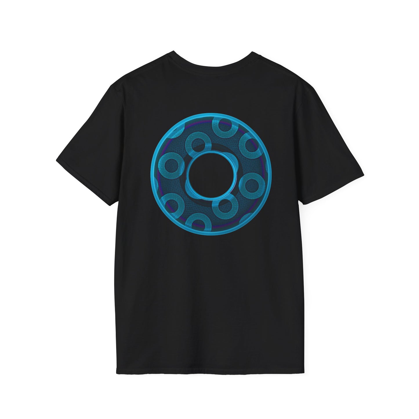 Plain Donuts/Unisex Soft-Style - "Plain Rustic Paradoxical Donuts" - light blue/dark blue donuts