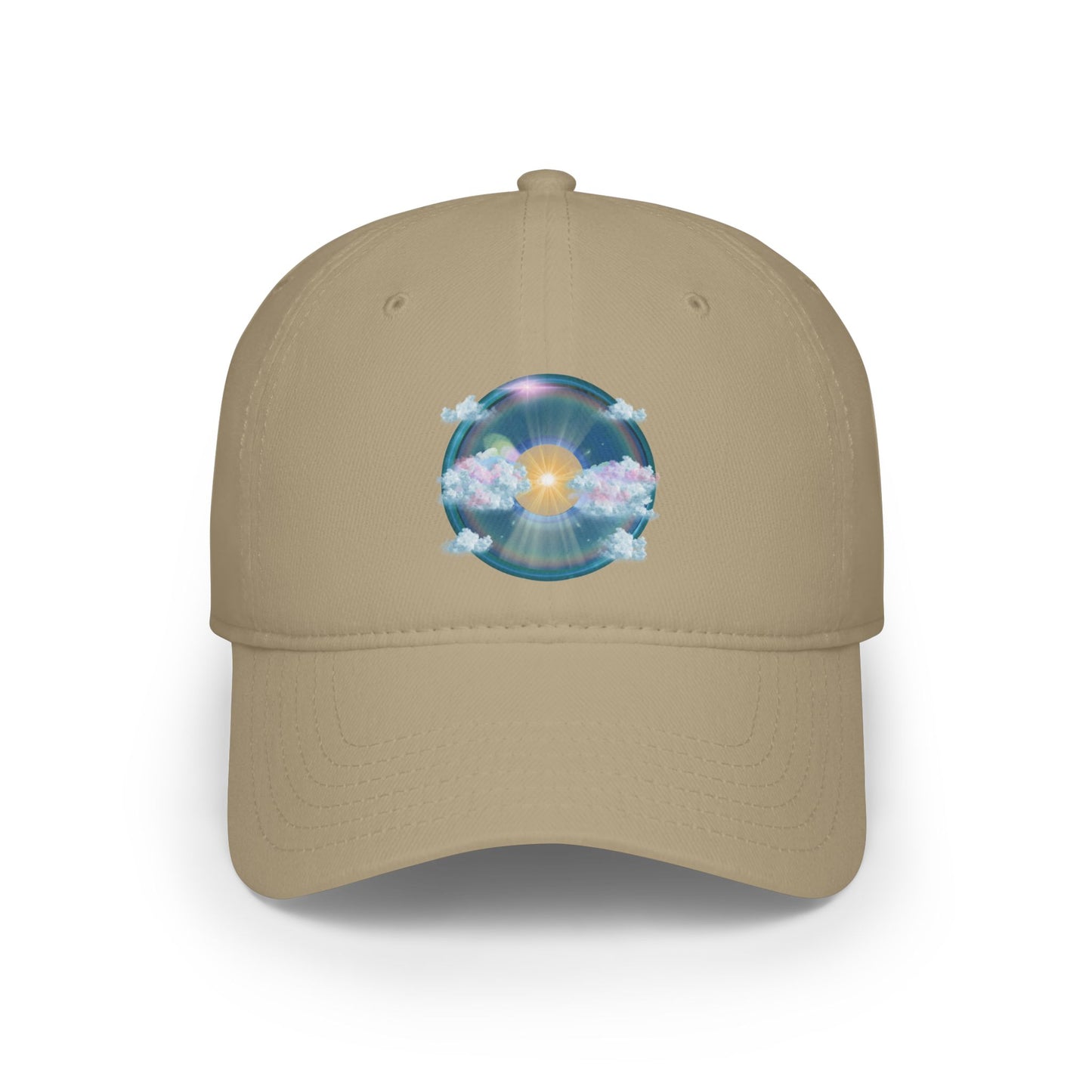 Lumpy Donut Baseball Cap - "The Divided Donut" - variant 2 - sky donut w/ [*charitable donut]