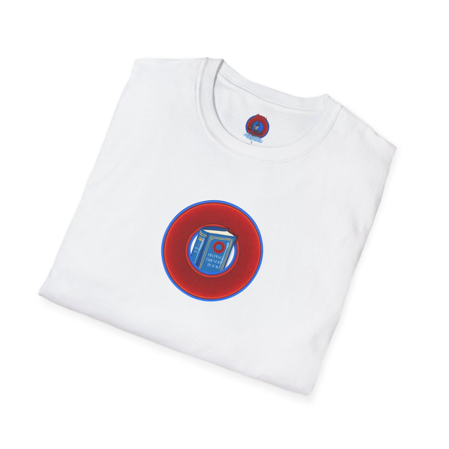 Classic Donut Tee - Unisex Soft-Style - "Helping Phriendly Donut Tee" - vivid red donut - variant 1
