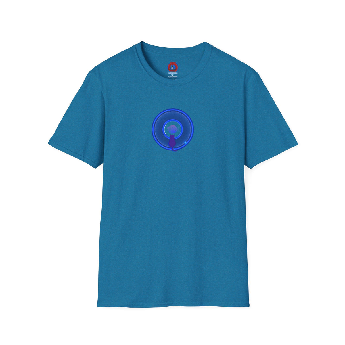 Classic Donut Tee - Unisex Soft-Style - "Cats: The Donut" - rustic blue/blue donut - variant 1