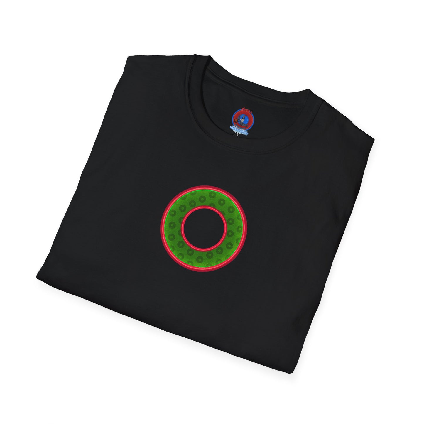 Plain Donuts/Unisex Soft-Style - "Plain Wide Mouthed Paradoxical Donuts" - Irish green/red donuts
