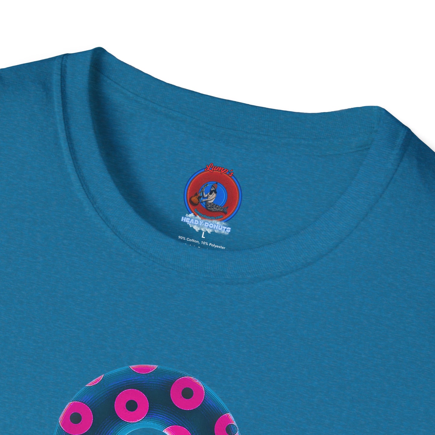 Plain Donuts/Unisex Soft-Style - "Plain Blimpy Paradoxical Donuts" - royal blue/vivid magenta donuts