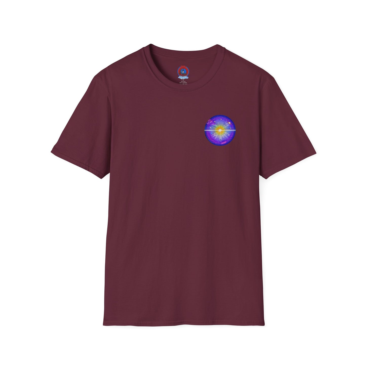 Classic Donut Tee - Unisex Soft-Style - "The Quite Profound Donut" - series 1.0  - blue/purple/magenta donut