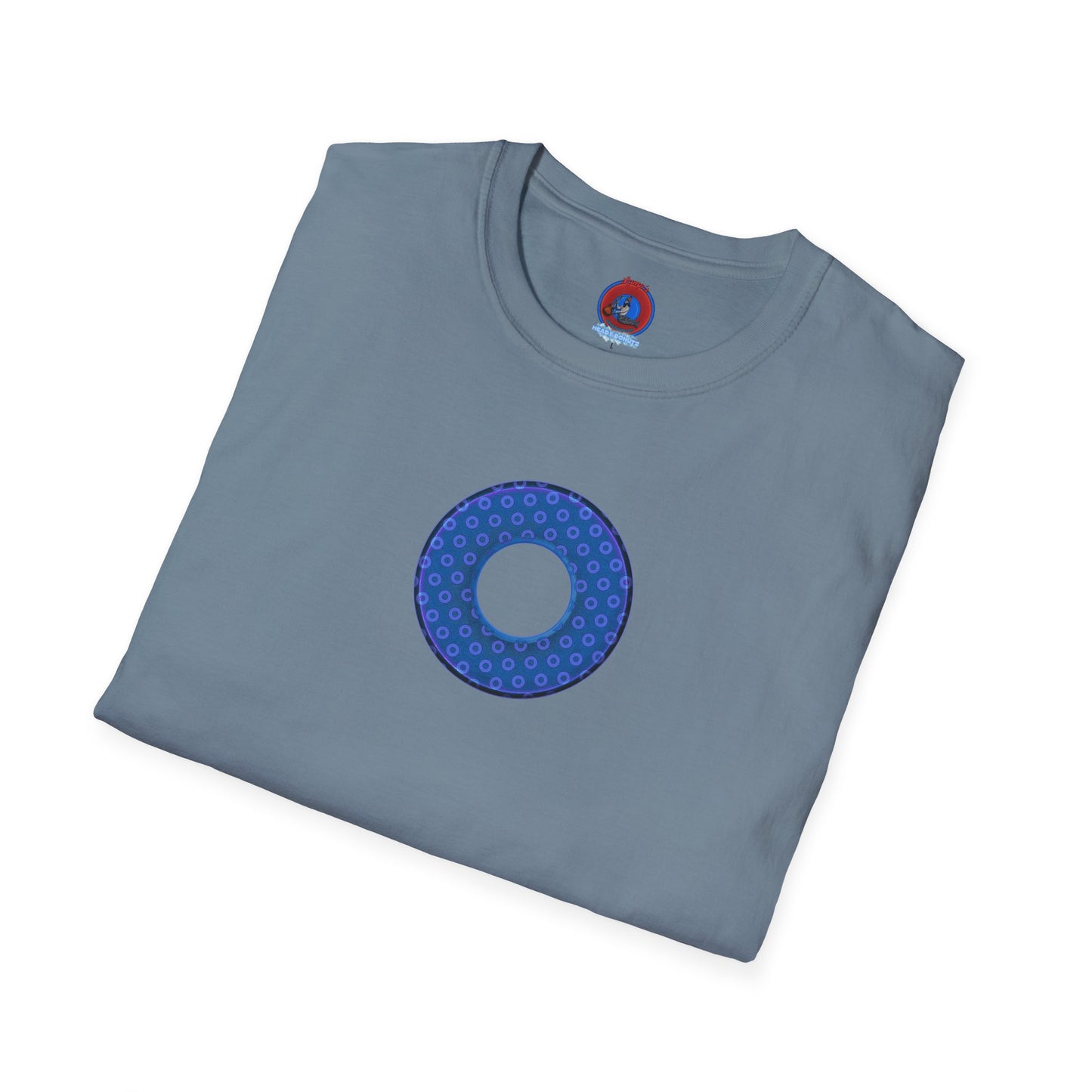 Plain Donuts/Unisex Soft-Style - "Plain Electric Paradoxical Donuts" - light purple/dark blue donuts