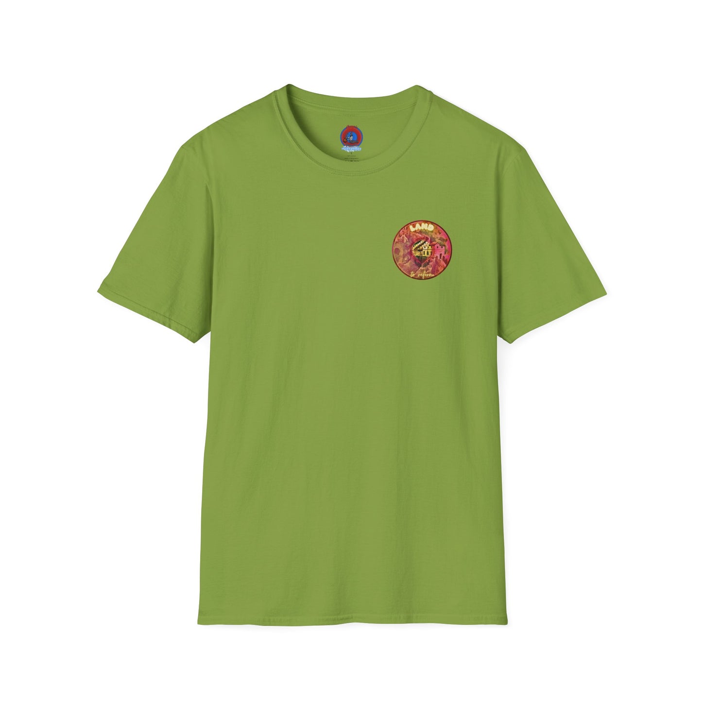 Classic Donut Tee - Unisex Soft-Style - "Donut made with Reforming Dough" - magenta/green donut