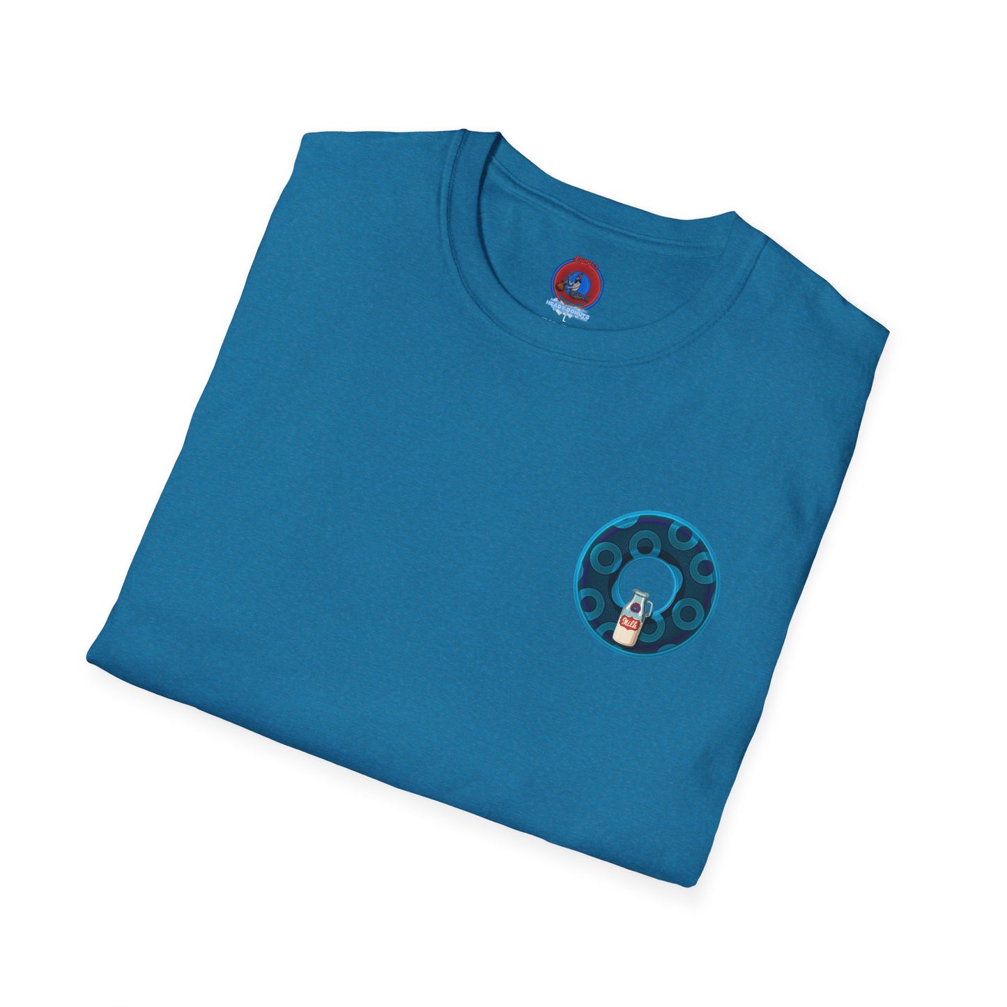 Classic Donut Tee - Unisex Soft-Style - "Wooked Cream - YEMSG Donut " - blue/teal rustic paradox donut - variant 7