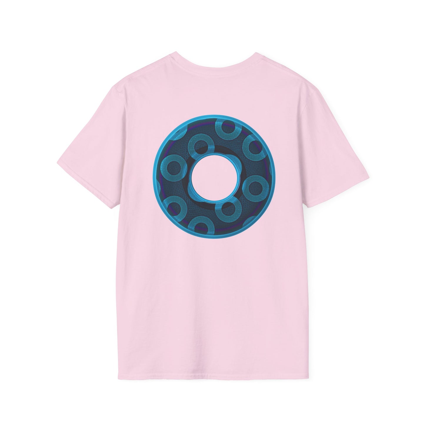 Plain Donuts/Unisex Soft-Style - "Plain Rustic Paradoxical Donuts" - light blue/dark blue donuts