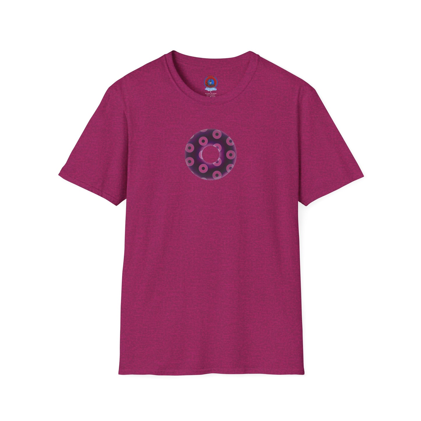 Plain Donuts/Unisex Soft-Style - "Plain Blimpy Paradoxical Donuts" - light magenta/red violet donuts