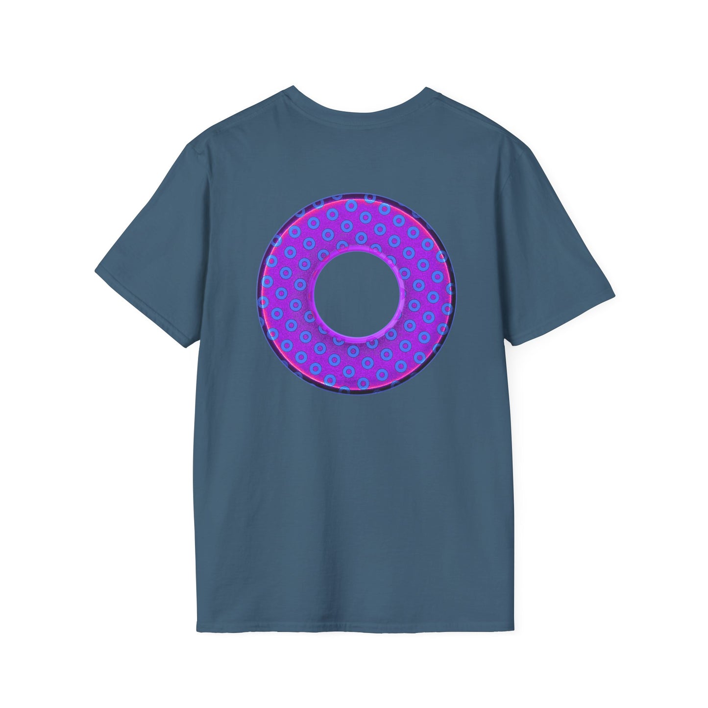 Plain Donuts/Unisex Soft-Style - "Plain Electric Paradoxical Donuts" - bright purple/blue donuts