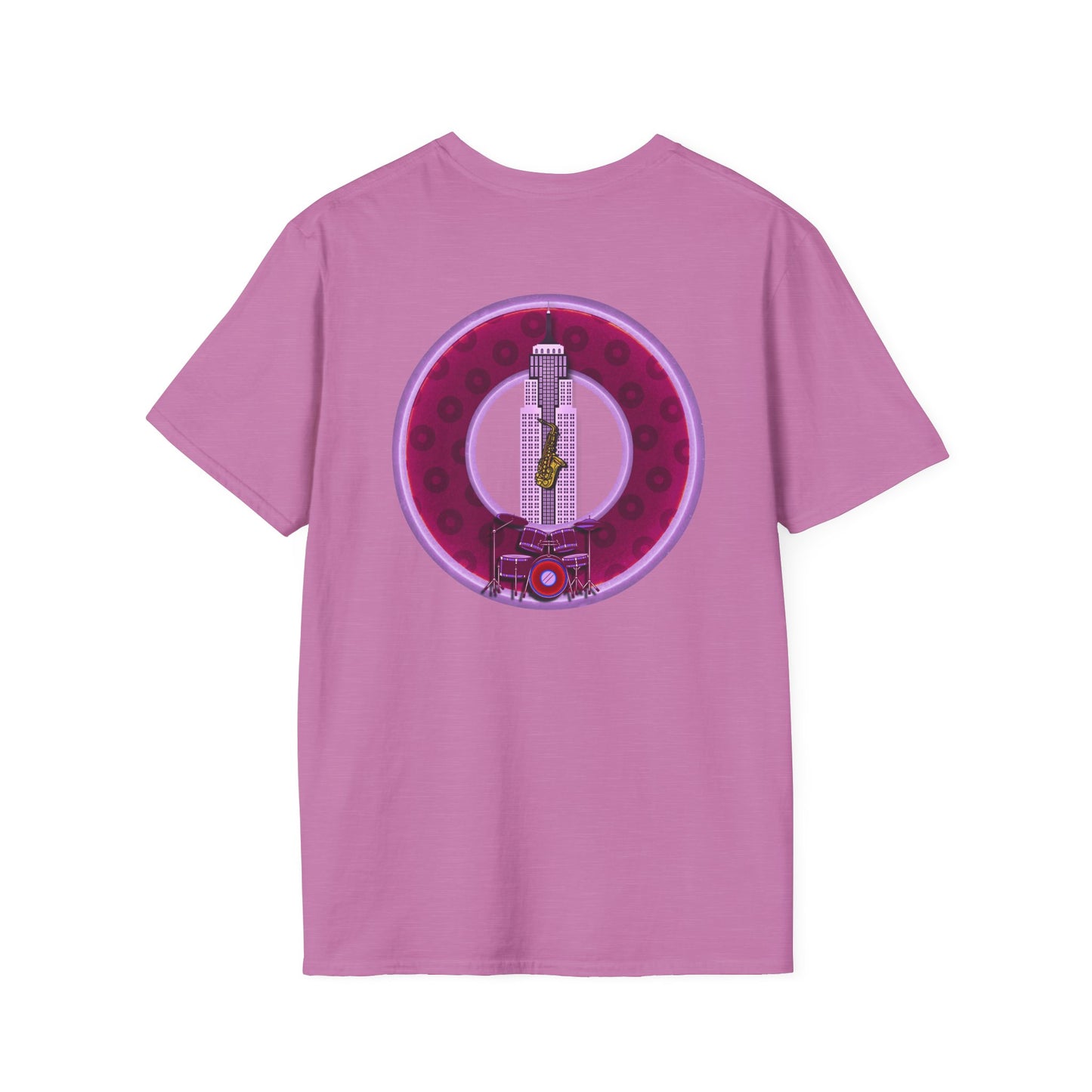 Classic Donut Tee - Unisex Soft-Style - "Simple Prep Donuts" - widemouthed purple/light purple donut