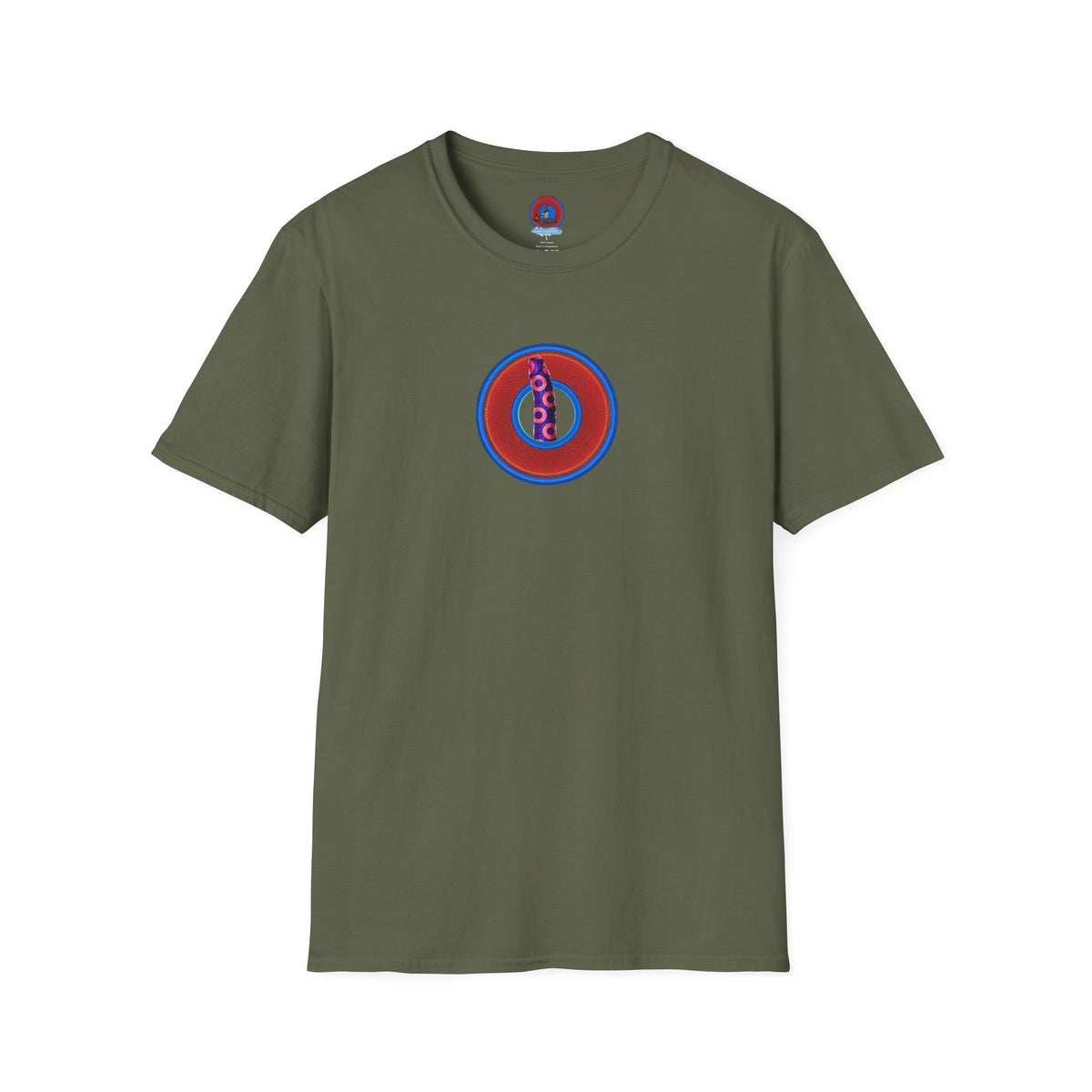 Classic Donut Tee - Unisex Soft-Style - "Sir Richard's Phamous Donut" - series 1.0  - variant 1 - red/blue paradox donut