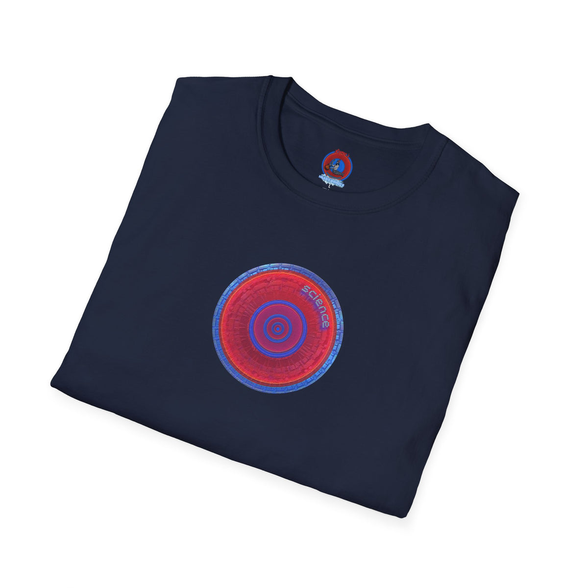 Classic Donut Tee - Unisex Soft-Style - "Tube Donuts" - series 1.0 - red donut/lighter blue bordering