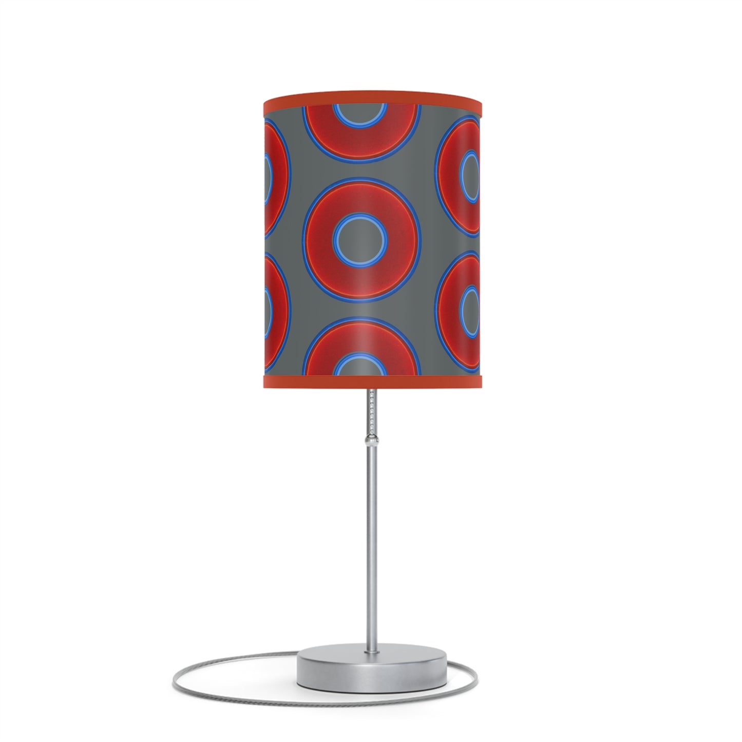Lumpy Accent Lamps - red vivid donuts w/dark gray background