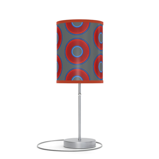 Lumpy Accent Lamps - red vivid donuts w/dark gray background