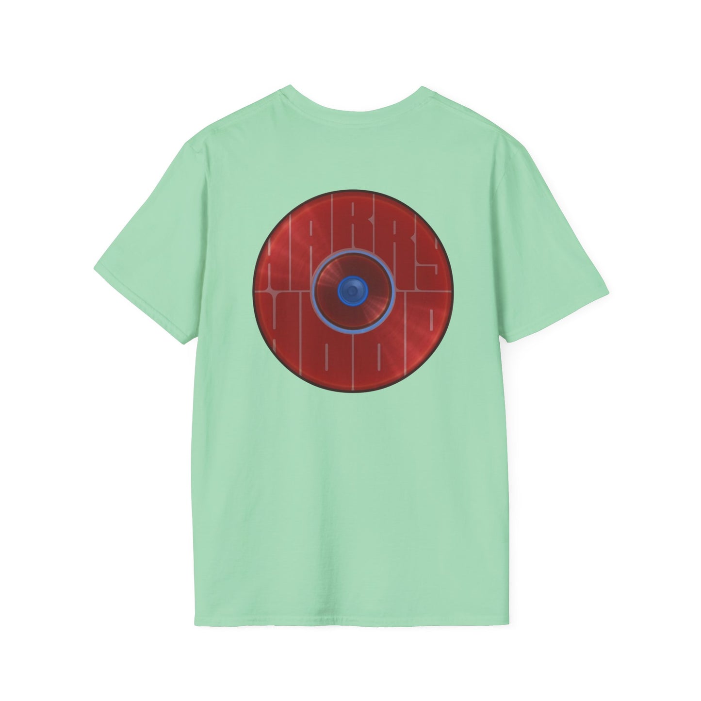 Classic Donut Tee - Unisex Soft-Style - "Harry's Hoodlum Donut" - series 1.0  - variant 2 - lights off/red donut(s)