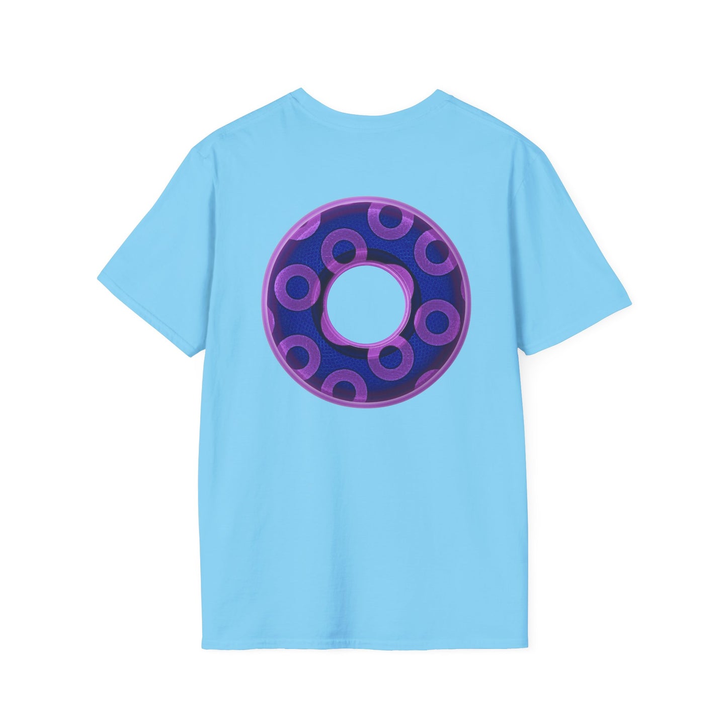 Plain Donuts/Unisex Soft-Style - "Plain Rustic Paradoxical Donuts" - light purple/dark blue donuts