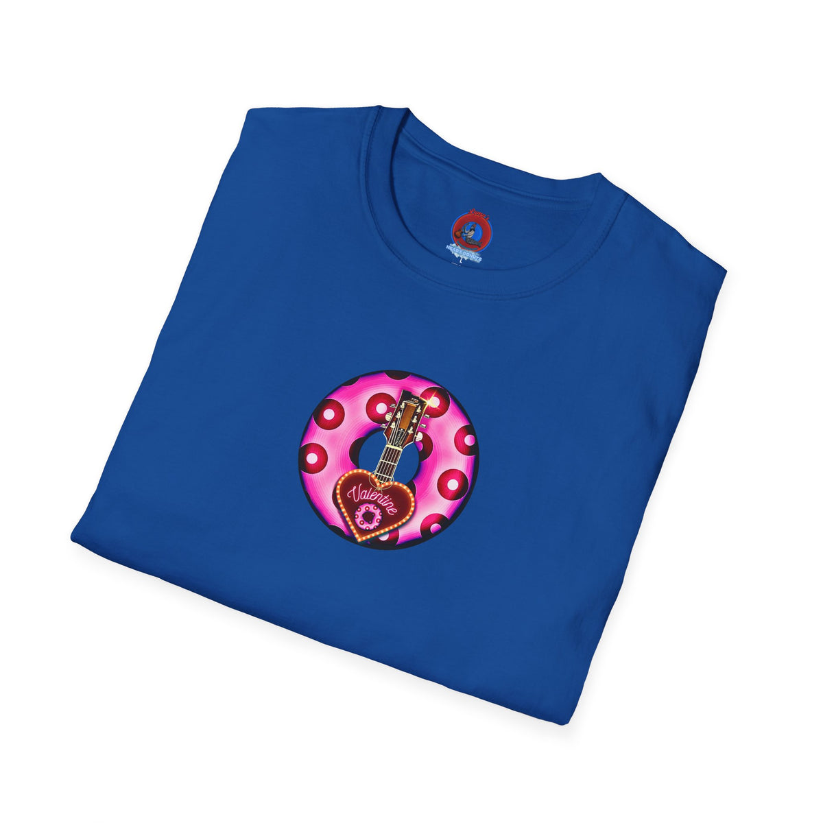 Classic Donut Tee - Unisex Soft-Style - "Would You Be My Donut?" - paradoxical bubblegum pink/red donut - variant 2