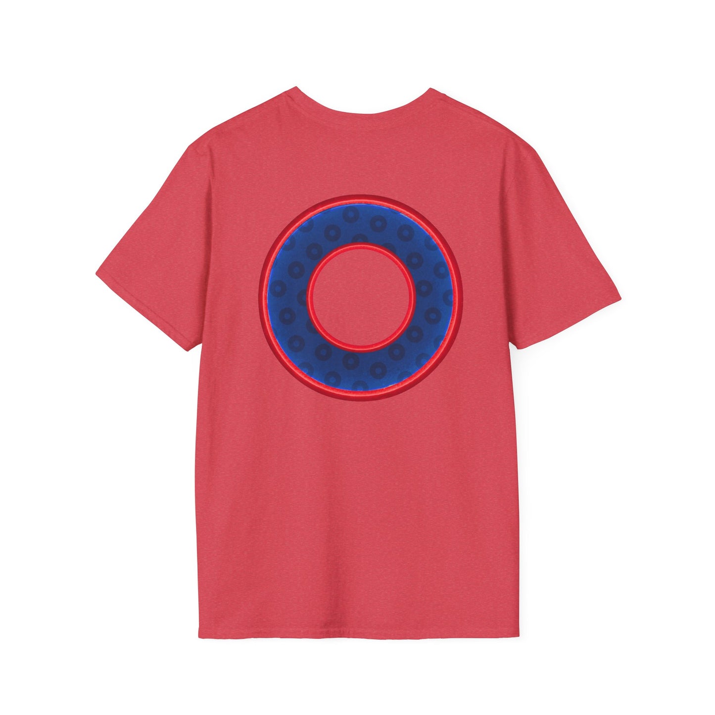 Plain Donuts/Unisex Soft-Style - "Plain Wide Mouthed Paradoxical Donuts" - dark blue/red donuts