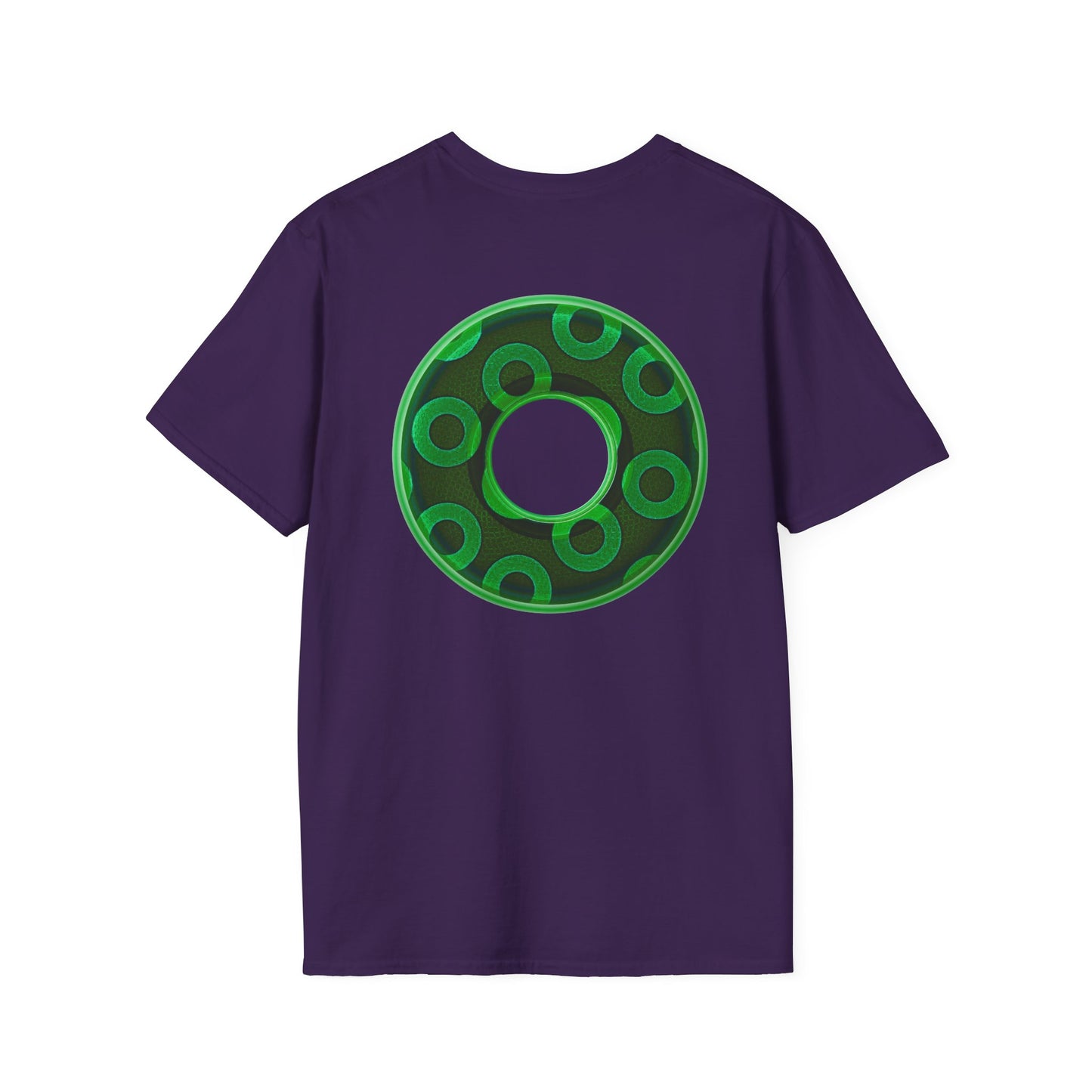 Plain Donuts/Unisex Soft-Style - "Plain Rustic Paradoxical Donuts" - light green/dark green donuts