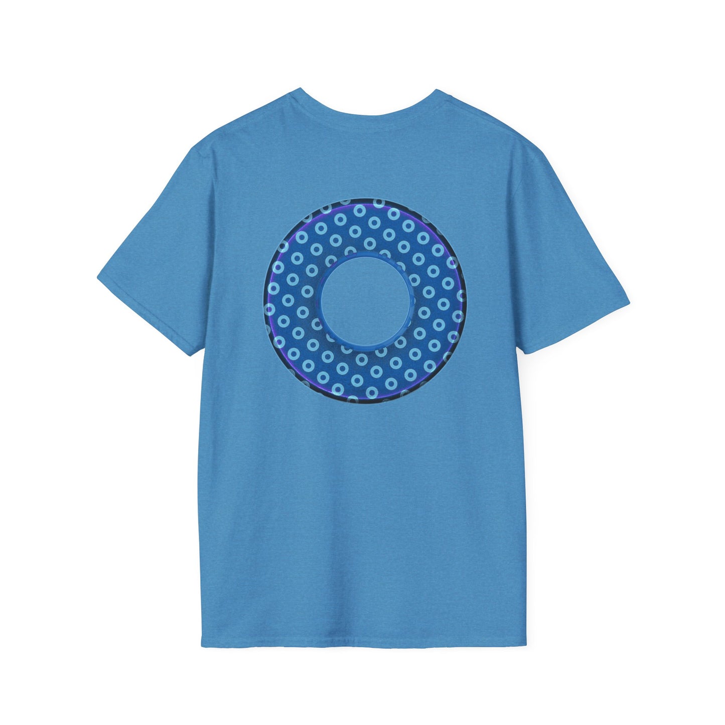 Plain Donuts/Unisex Soft-Style - "Plain Electric Paradoxical Donuts" - light blue/dark blue donuts
