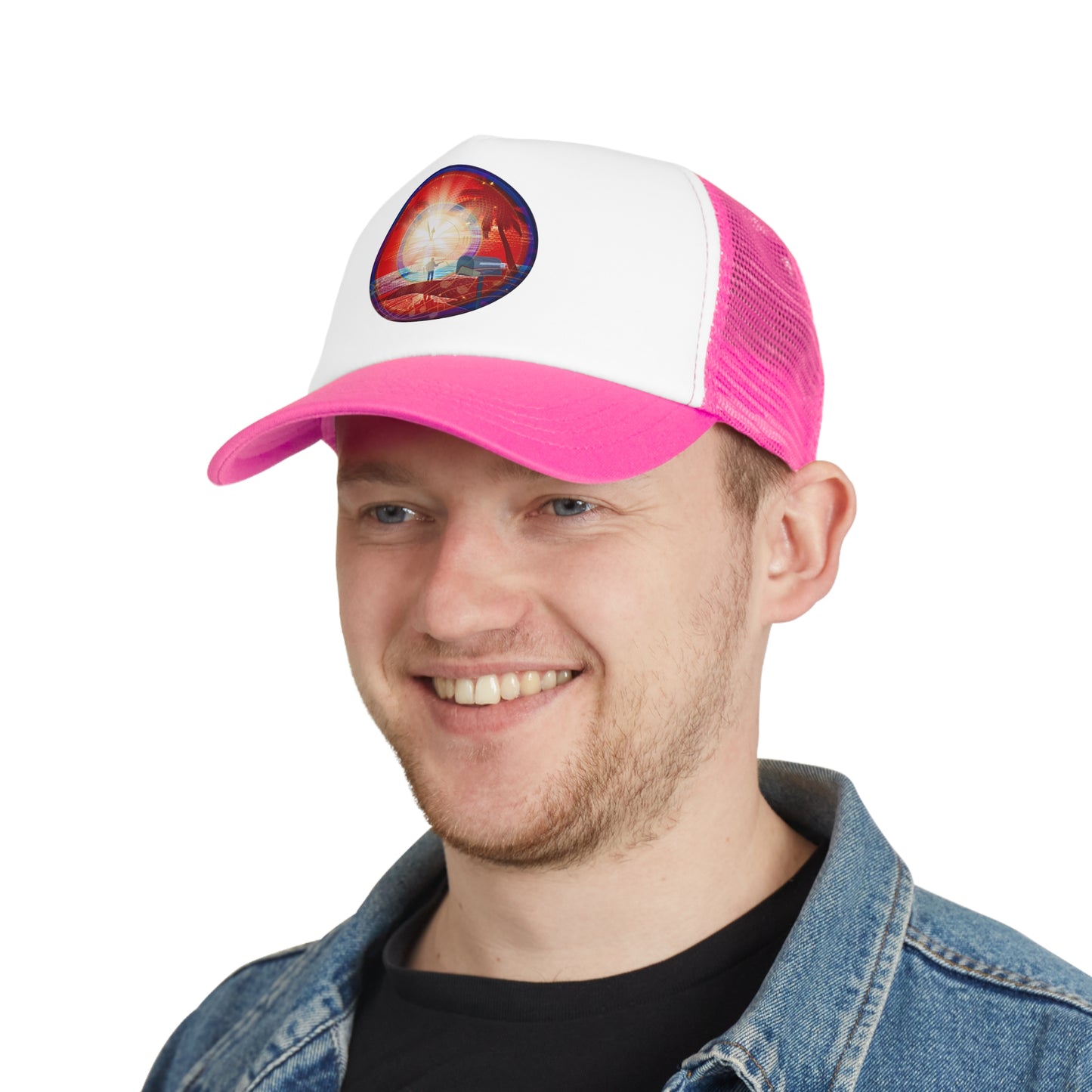 Lumpy Trucker Hat - "The Velvet Cake Donut" - red donut