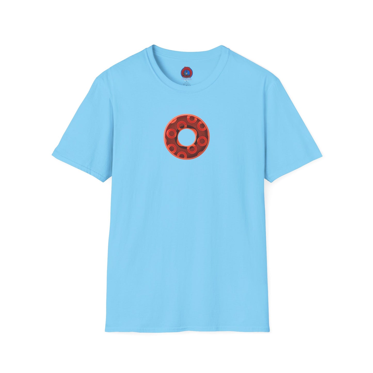 Plain Donuts/Unisex Soft-Style - "Plain Rustic Paradoxical Donuts" - red/dark red donuts
