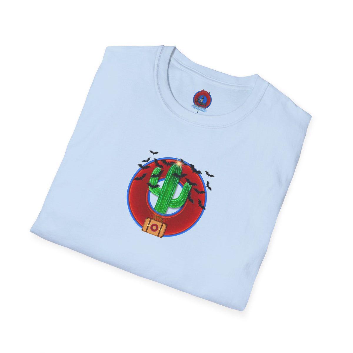 Classic Donut Tee - Unisex Soft-Style - "Raoul Duke's Sinfully Delicious Donut" - vivid red donut