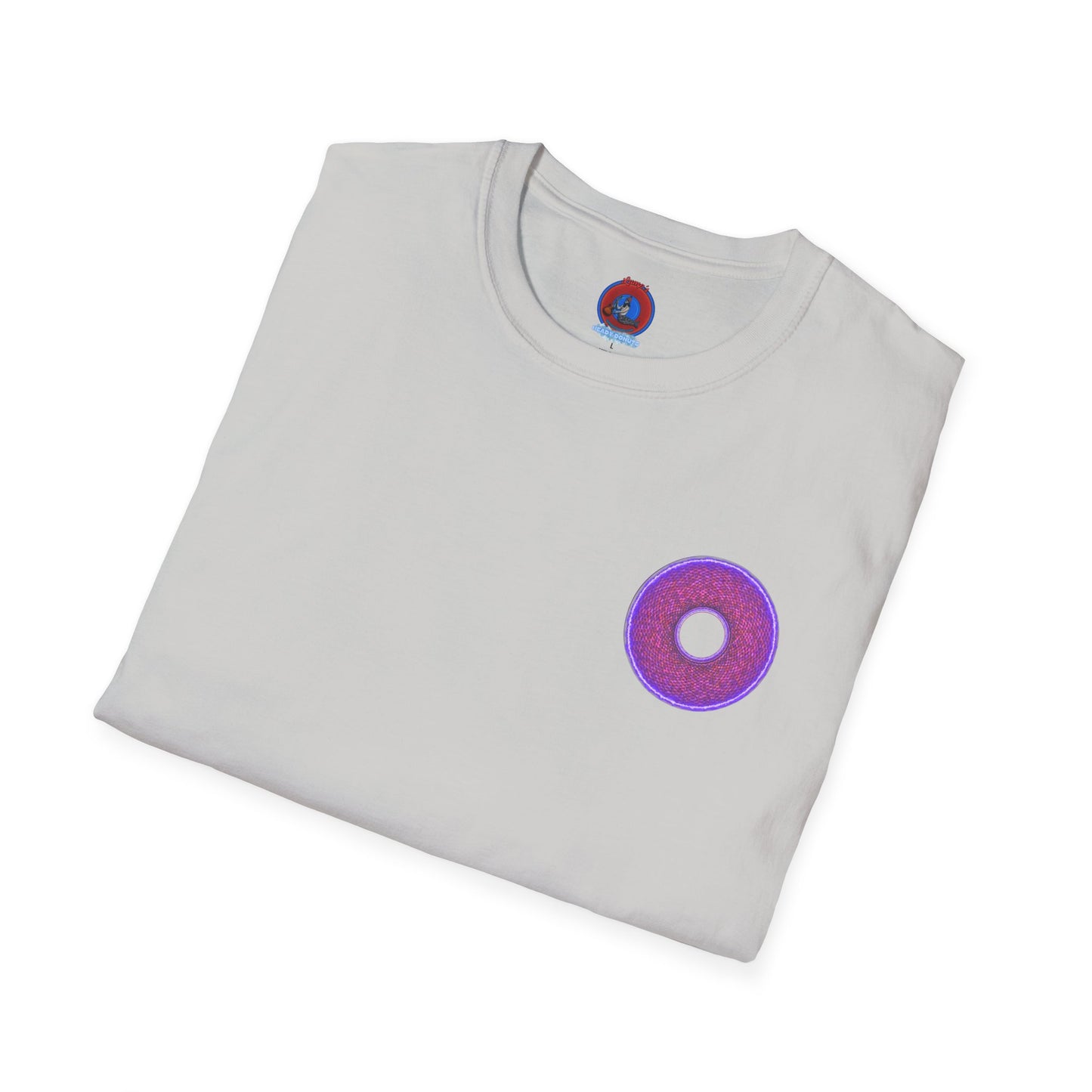 Classic Donut Tee - Unisex Soft-Style - "The Frankenstein Donut - It's Alive! " - series 1.0  - purple-ish donut