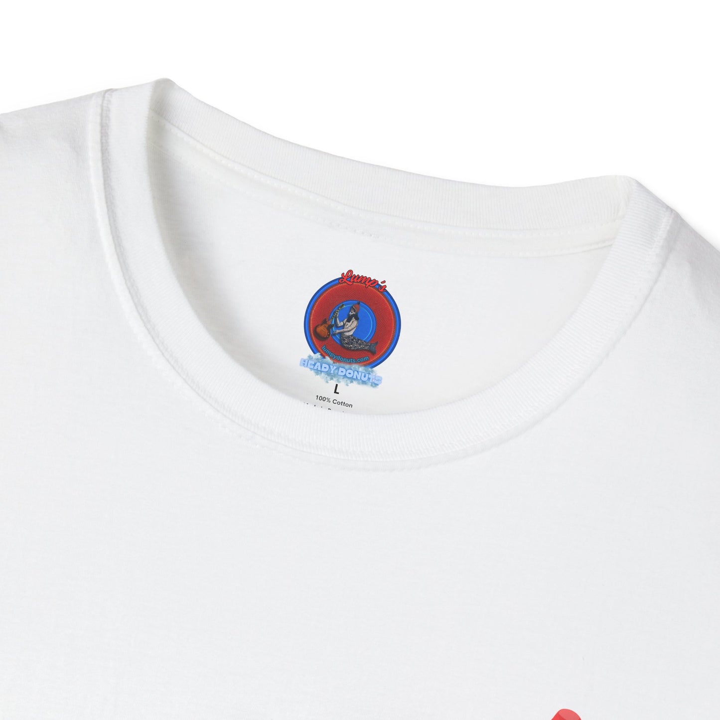Classic Donut Tee - Unisex Soft-Style - "Blow this Popsicle Stand" - red/blue/cream - bomb pop