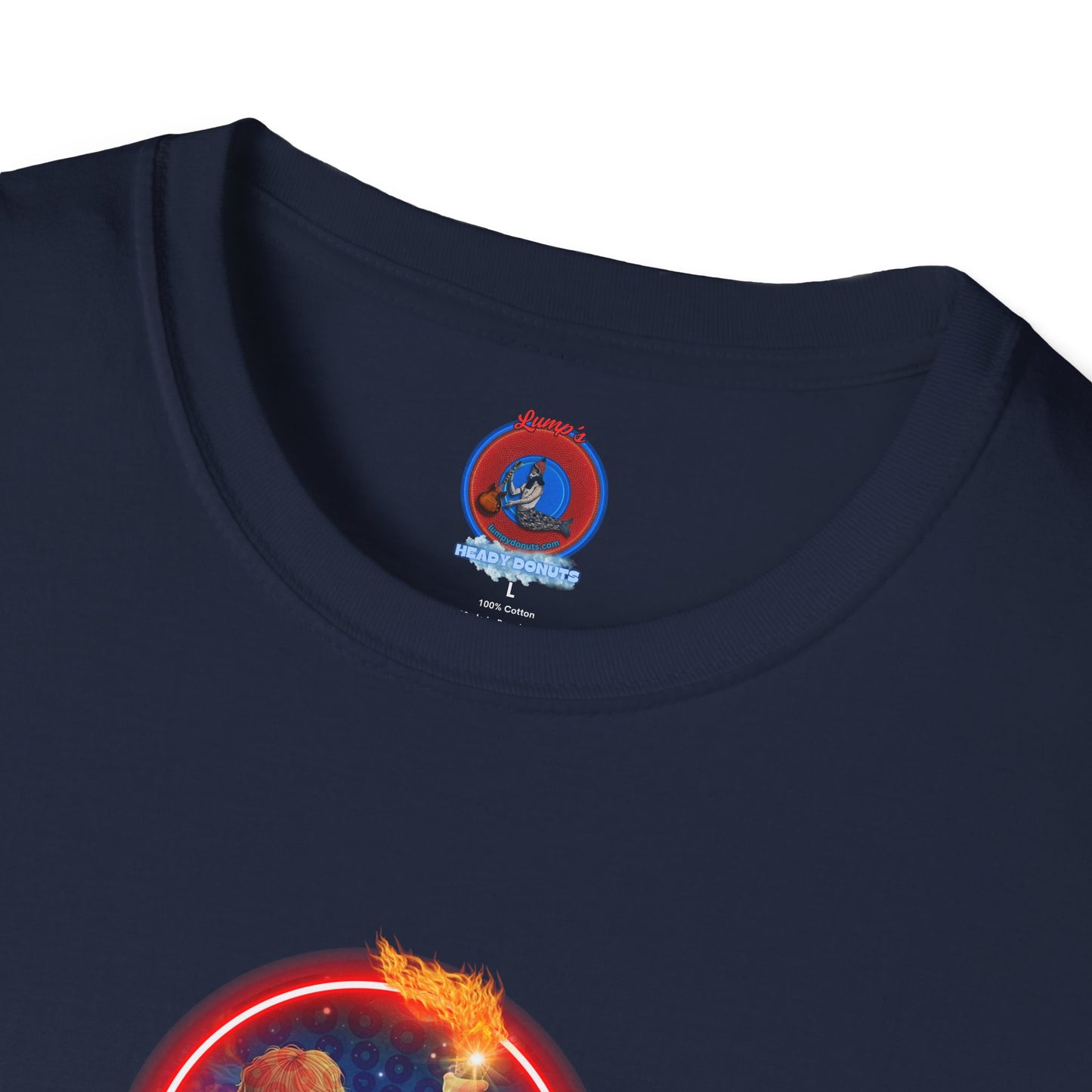 Classic Donut Tee - Unisex Soft-Style - "Torchbearer's Donut " - red donut