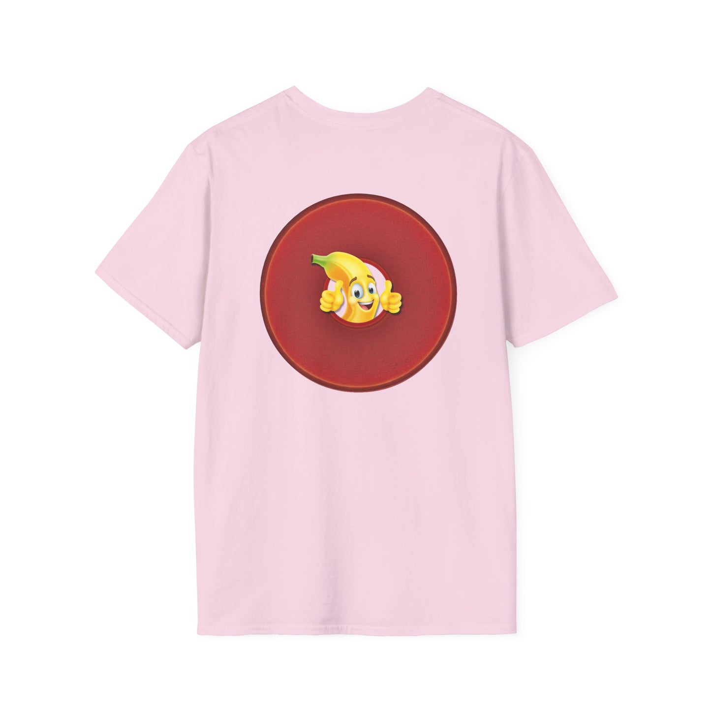 Classic Donut Tee - Unisex Soft-Style - "Dis' sheet, it's bananas!" - series 1.0 - variant 2 - red donut