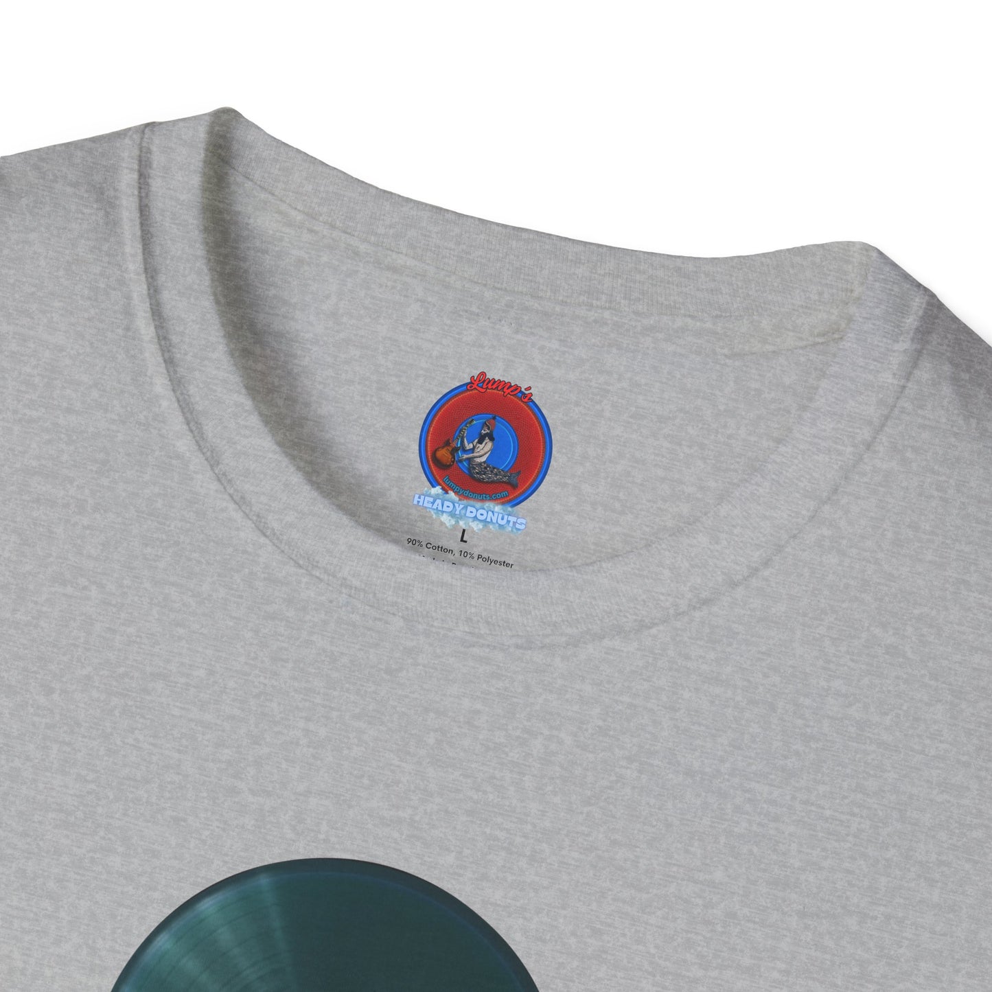 Classic Donut Tee - Unisex Soft-Style - "The Plain Record Donut" - series 1.0 - dark teal green