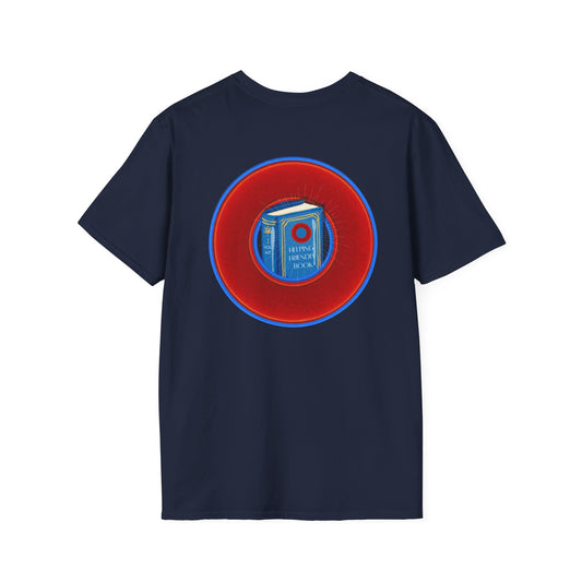 Classic Donut Tee - Unisex Soft-Style - "Helping Phriendly Donut Tee" - vivid red donut - w/shine- variant 2