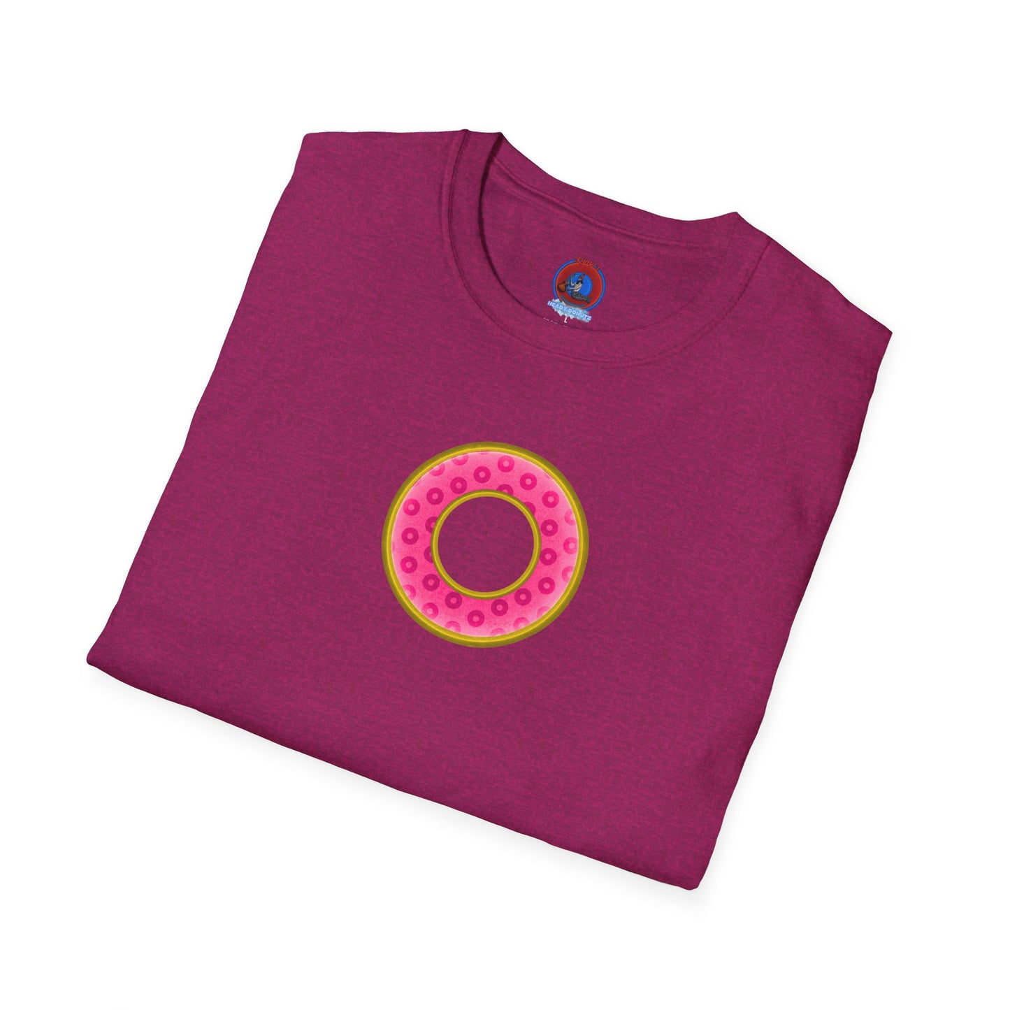 Plain Donuts/Unisex Soft-Style - "Plain Wide Mouthed Paradoxical Donuts" - pink/gold donuts