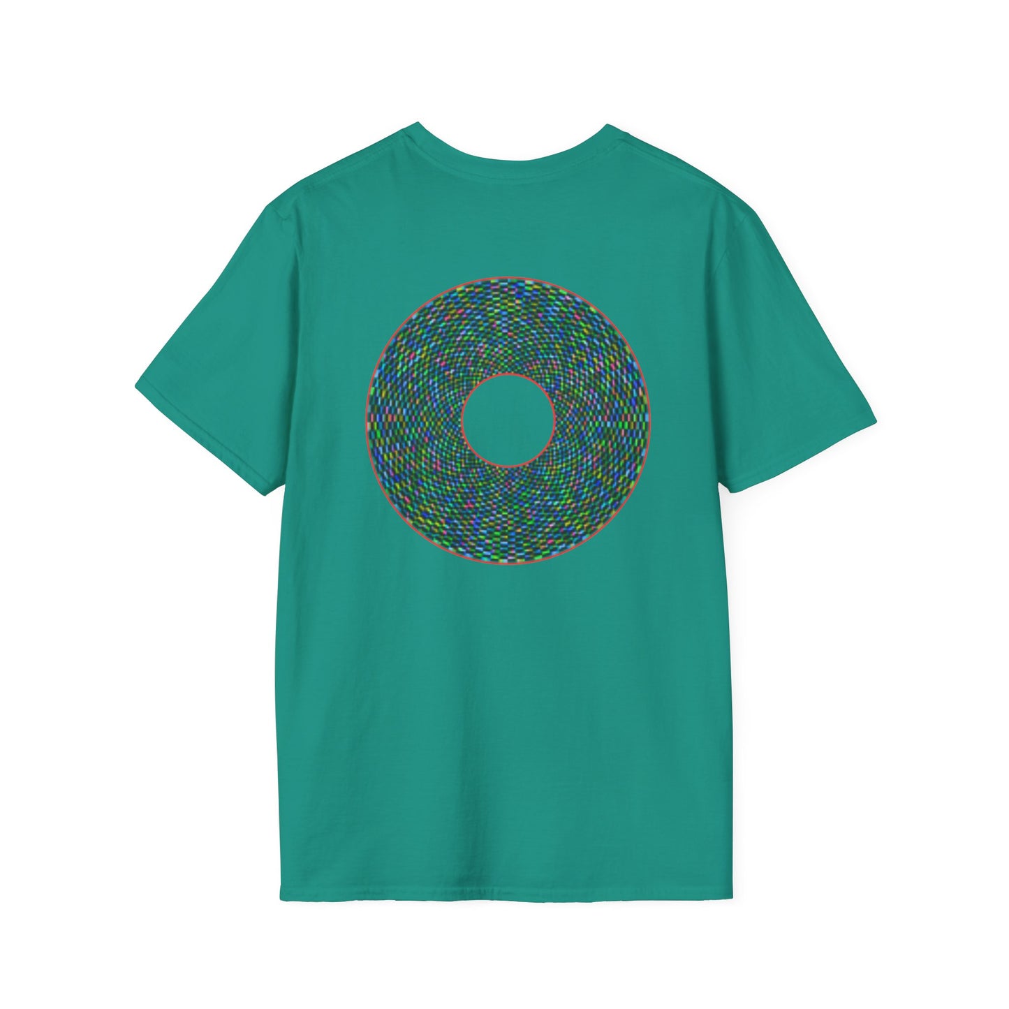 Donut Classic Donut Tee - Unisex Soft-Style - "The Pixilated Donut" - series 1.0 - multi-color donut