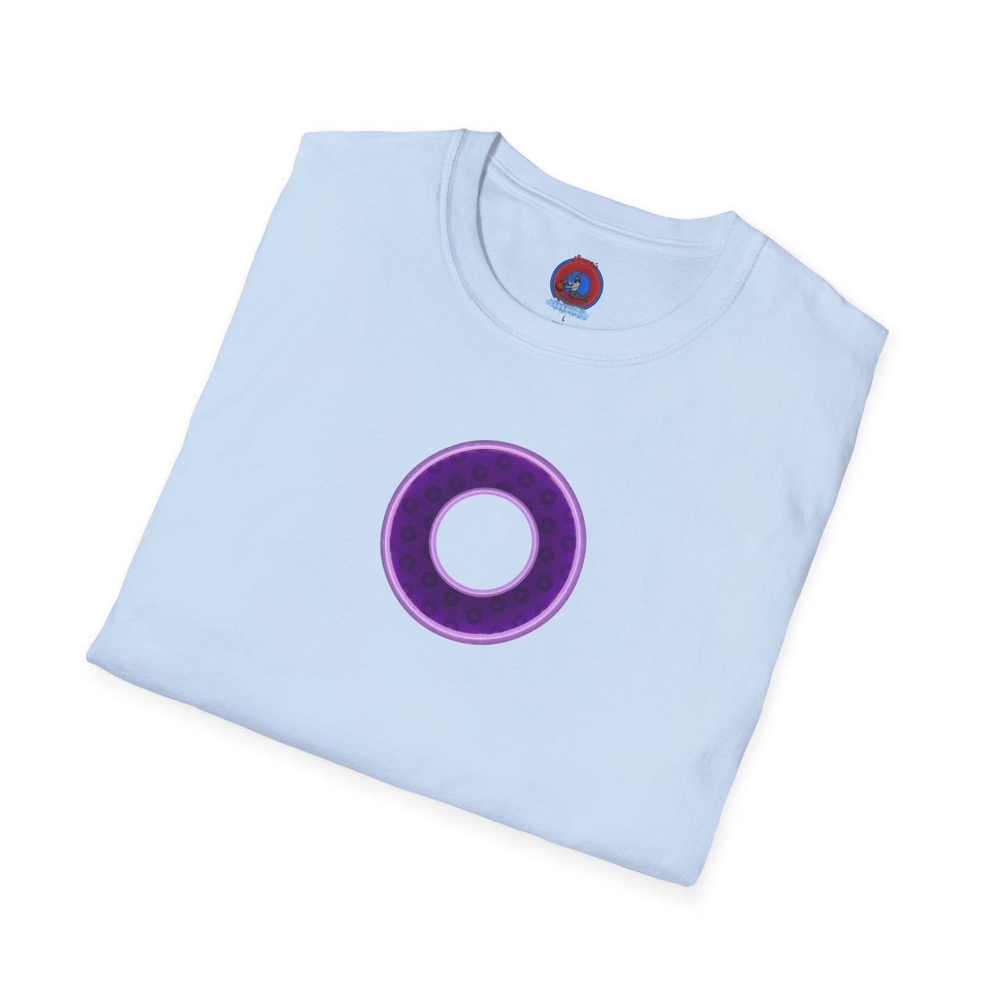 Plain Donuts/Unisex Soft-Style - "Plain Wide Mouthed Paradoxical Donuts" - dark purple/light purple donuts