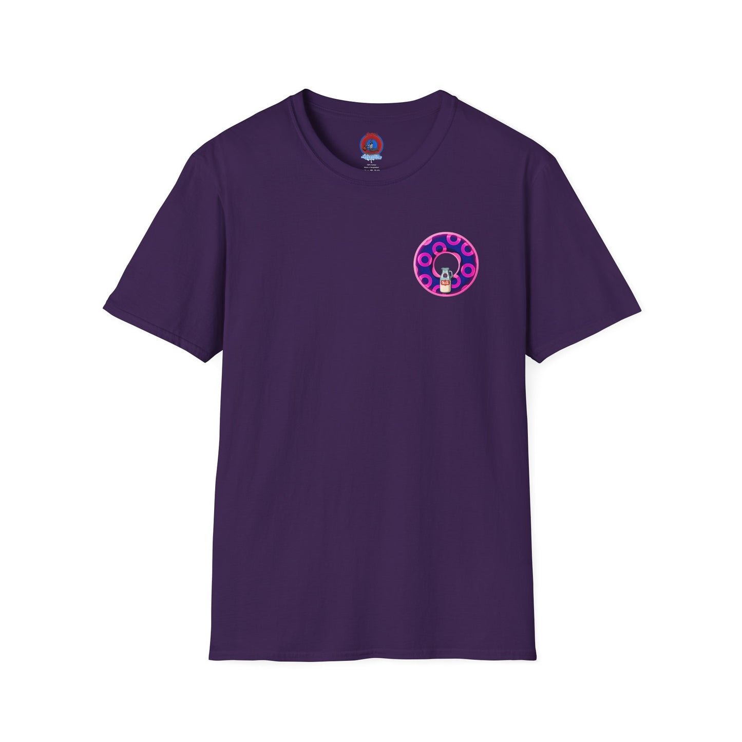 Classic Donut Tee - Unisex Soft-Style - "Wooked Cream - YEMSG Donut " -blue/pink rustic paradox donut - variant 5