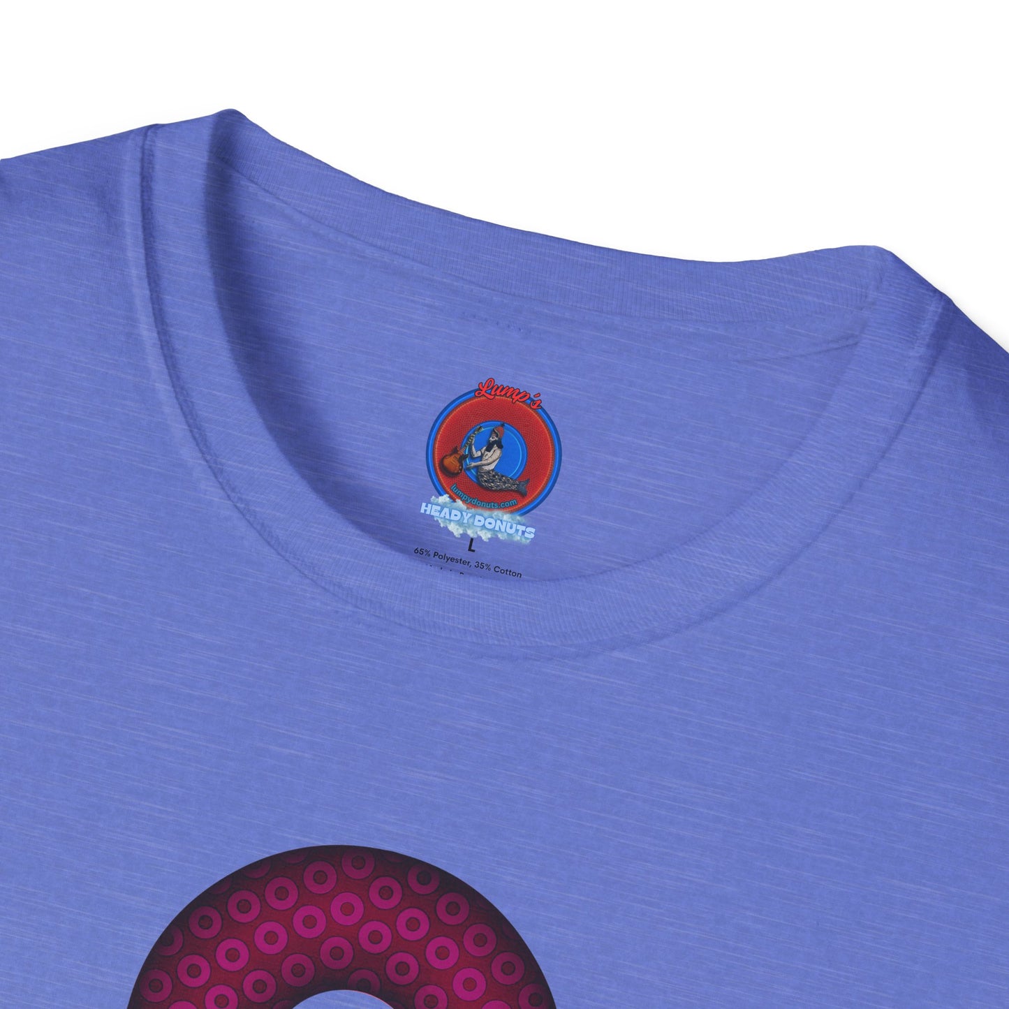 Plain Donuts/Unisex Soft-Style - "Plain Paradoxical Grided Donuts" - dark magenta/burgundy donuts