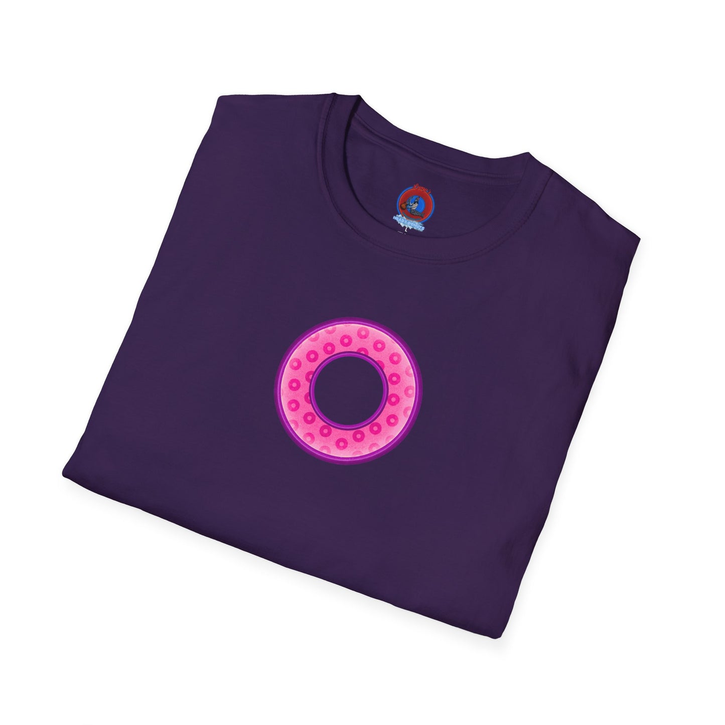 Plain Donuts/Unisex Soft-Style - "Plain Wide Mouthed Paradoxical Donuts" - pink/light purple donuts