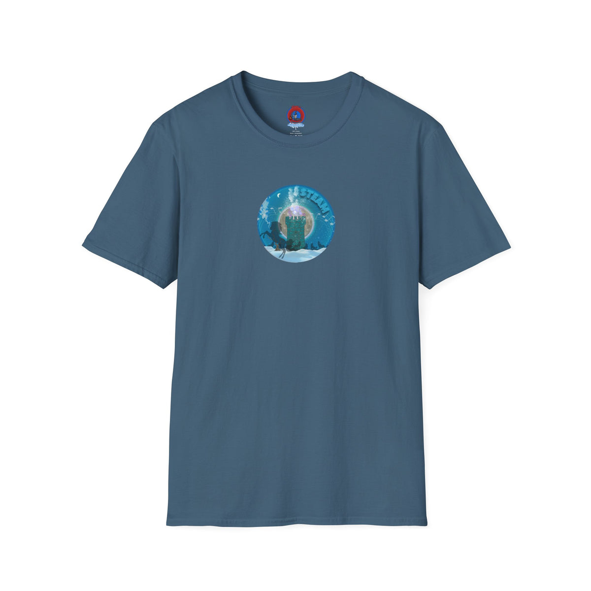 Classic Donut Tee - Unisex Soft-Style - "Steaming Fresh Donuts" - series 1.0 - vivid blue donut