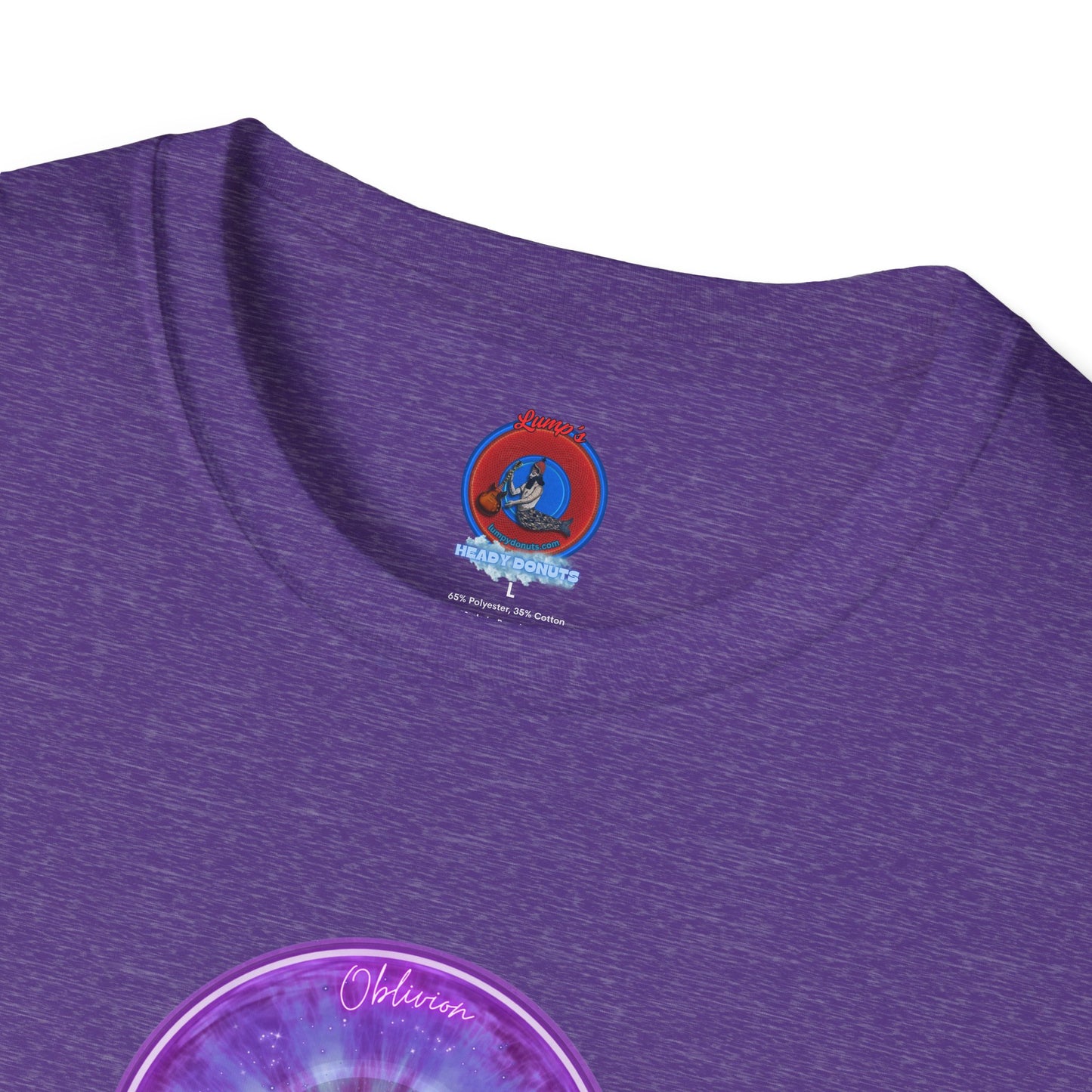 Classic Donut Tee - Unisex Soft-Style - "The Oblivious Donut" - purple idonut