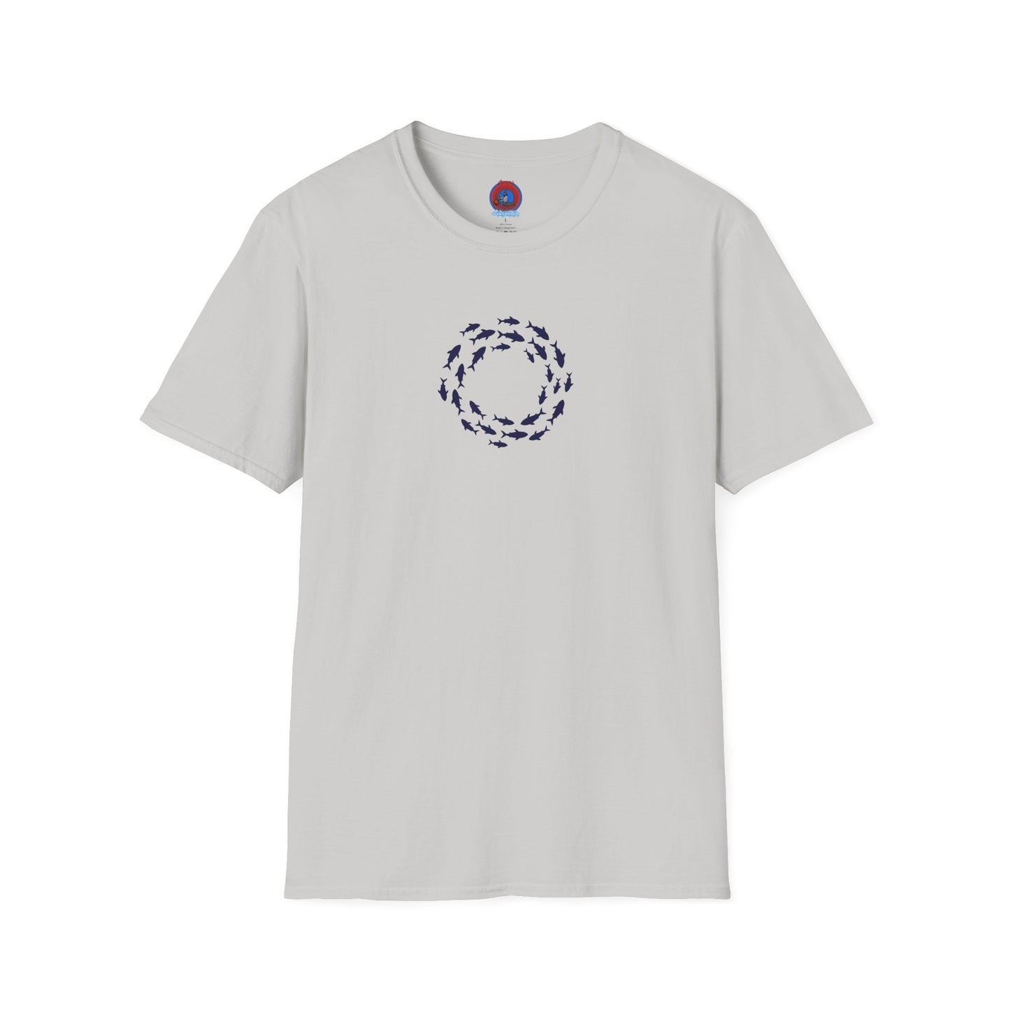 Classic Donut Tee - Unisex Soft-Style - "Skoolie of Phishies" - fish donut - variant 3